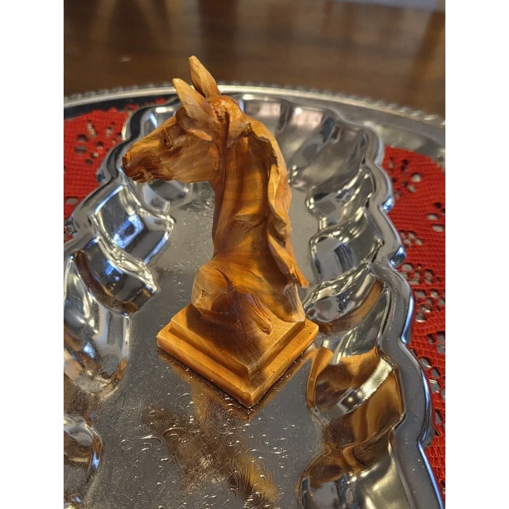 Slifka Sales Co. Small Horse Head Bust, Faux Cedar, Equestrian